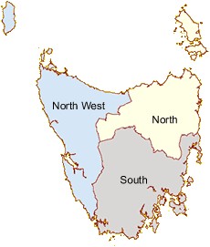 Tasmania map to work with recruits of Tasmanian origin