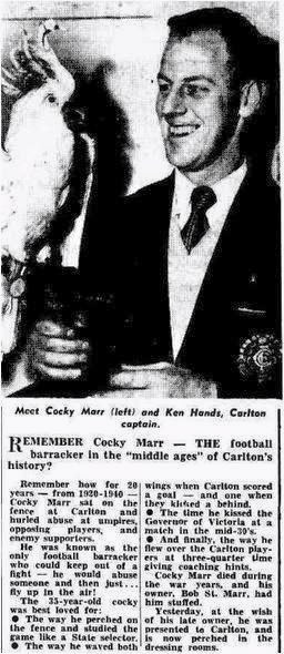 1955 Ken Hands with "Cocky Marr"
Argus August 31 p25