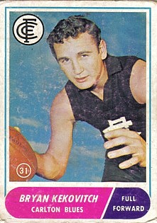 1969 - Brian Kekovich (Scanlens Footy Card).