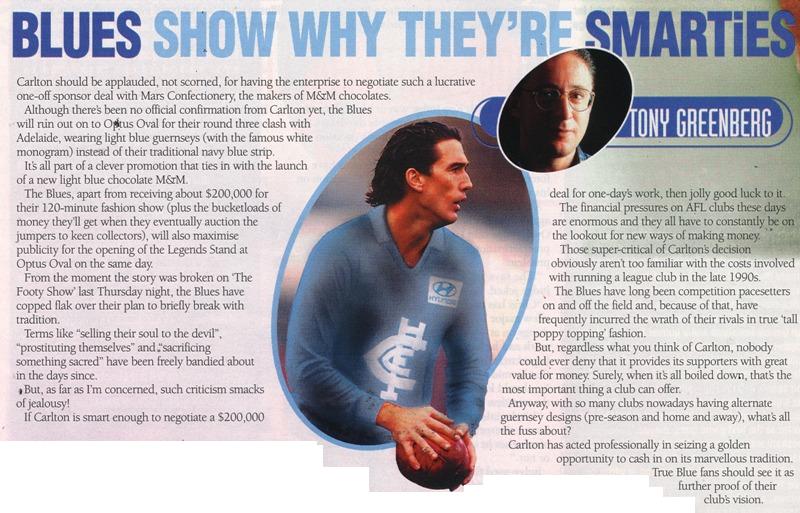 1997 - Blues; why they're smarties (19/03/97).