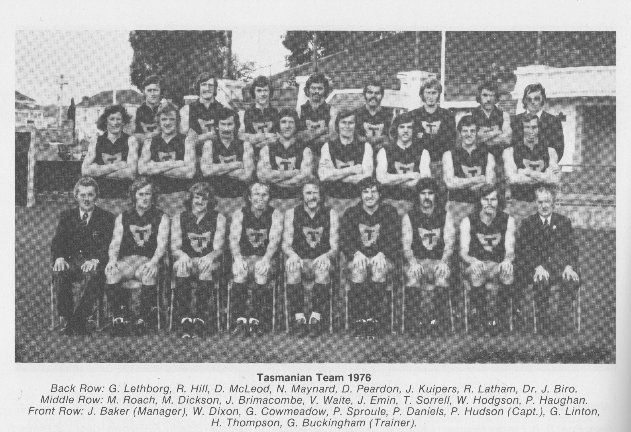 1976 - Former Blues TAS Rep.'s; G. Lethborg & V. Waite.