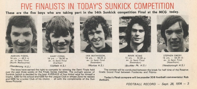 1974 Sunkick shoot-off.