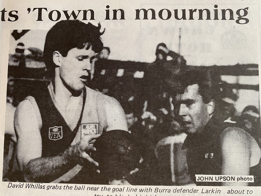 1988 VFA Grand Final; Former Blue; Williamstown's David Whillas.