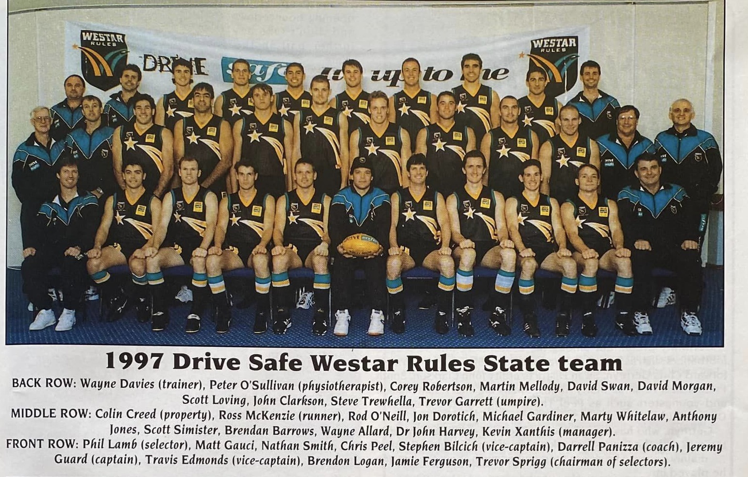 1997 - Westars Rep. Team; Former Blue Jon Dorotich & Draftee Chris Peel.