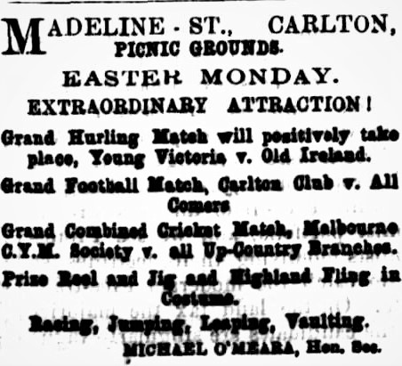 1877 Catholic Picnic Advert.
Trove; Advocate March 31 (p11)