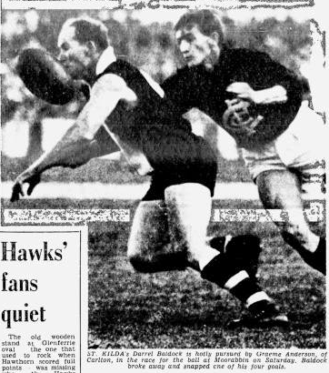 1966 Rnd 2 v St.Kilda Moorabbin
Graeme Anderson & Darrel Baldock
Age May 02 