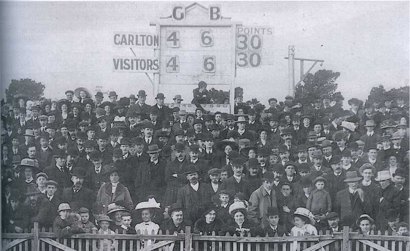 1910 Rd 7 - Carlton Vs Essendon (half-time scores).