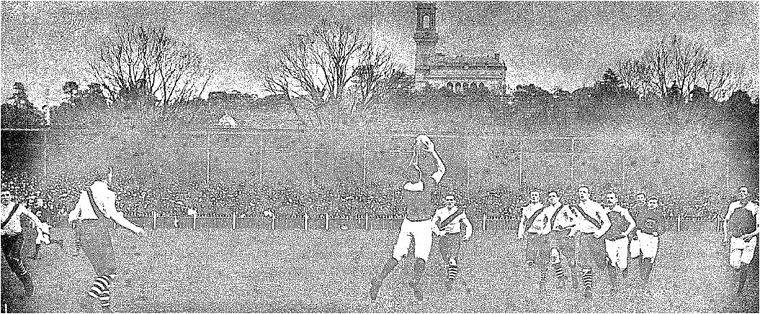 1910 Semi Final vs South Melbourne 
Image; Trove, Leader September 24 