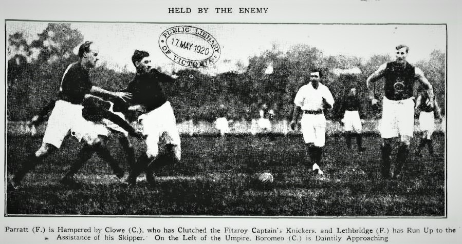 1920 Rnd 3 v Fitzroy at Princes Park
Trove; Herald May 15 p1 sporting edition