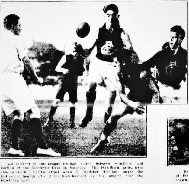 1930 Rnd 3  v Hawthorn at Glenferrie Oval
Trove: Argus May 19 p5 