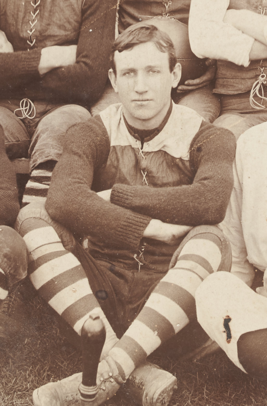 Taken on July 4th 1896 at the MCG before the game against Fitzroy.

Photo by John Beaumont courtesy of the State Library of Victoria.