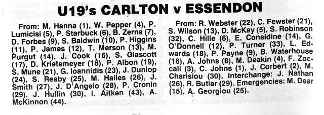 1984 U19s Rd 19