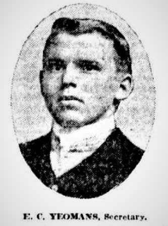 E. C. Yeomans (Carlton 1905)
Northcote Cricket Club secretary 1911
Herald September 29 p2 1911