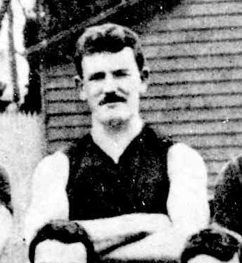 Picture taken from his only game for Melbourne in 1908.

https://trove.nla.gov.au/newspaper/article/198110938