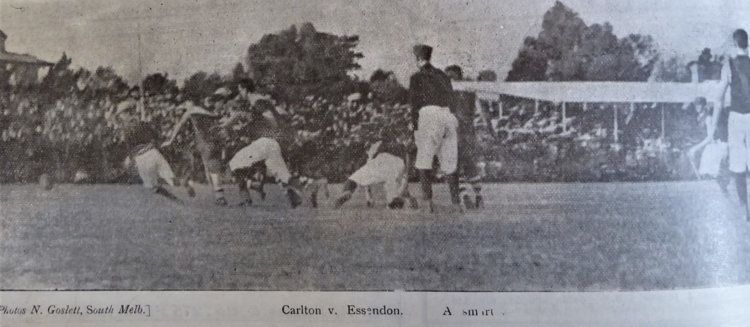 1905 Rnd 1 v Essendon  Princes Park
Image; SLV, Illustrated Sporting and Dramatic News may 11 