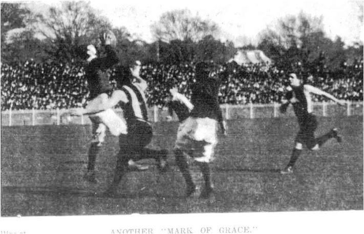 1907 Mick Grace semi v St.Kilda
Punch Sept 19 