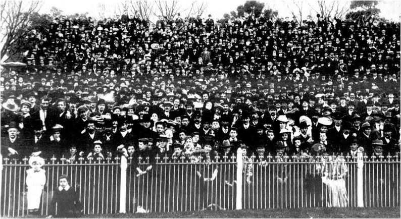 1907 Rnd 3 Crowd v Melbourne MCG
Trove; Punch May 16 p14 