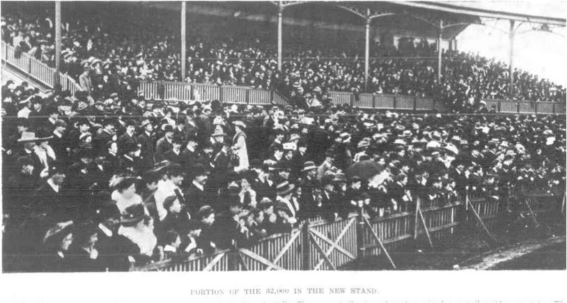 1909 Rnd 9 Gardiner Stand opened at Princes Park
vs Essendon
Trove, SLV; Punch June 24 