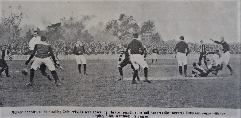 1909 Rnd 12 vs Collingwood at Victoria Park
SLV: Illustrated Sporting and Dramatic News (Melb) p25