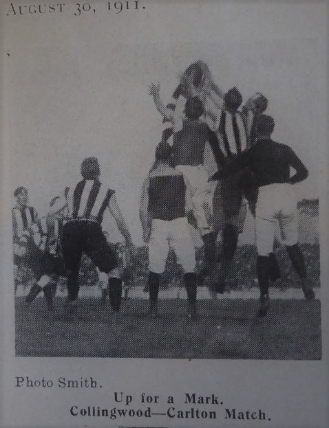 1911 Rnd 17 v Collingwood Victoria Park
SLV/CFC : Illustrated Sporting and Dramatic News (Melb) August 30 (p25)