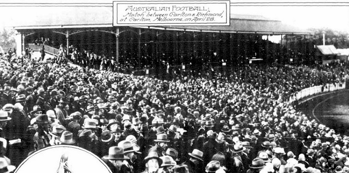 A Packed Gardiner Stand   Carlton Vs Richmond, Round 2, 1928