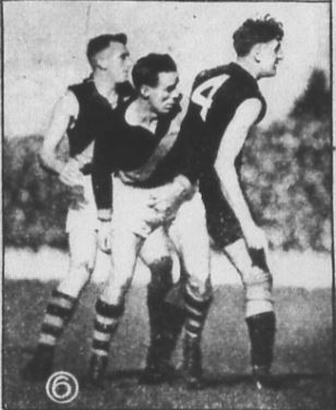 1934 Rnd 14  v Richmond at Princes Park
Jack Cashman (4) Strang and Bolger (Rich)
Leader August 25