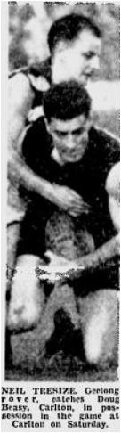 1957 Rnd 4 Doug Beasy v Geelong
Age May 14