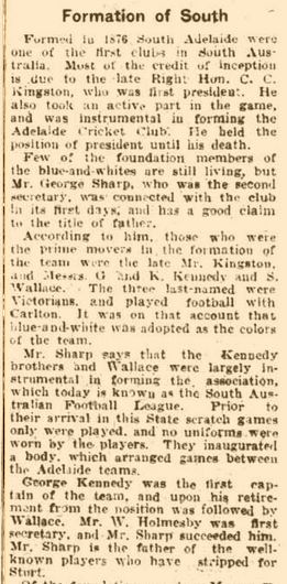 1926 Formation South Adelaide News April 22 P 10 Capture