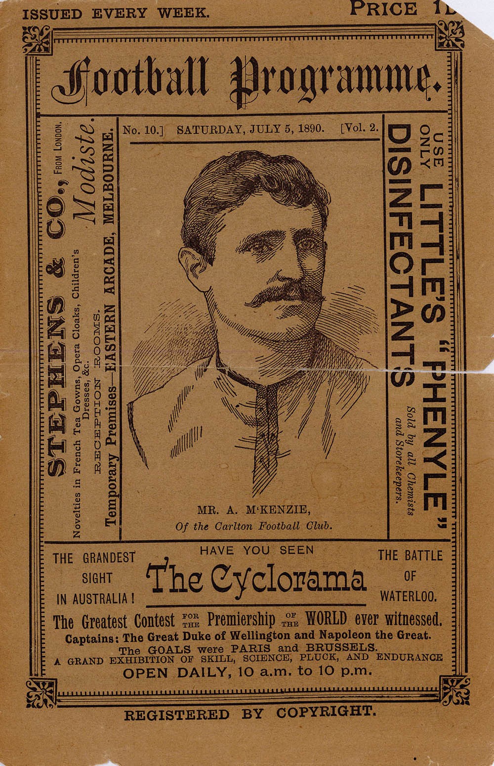 Football Programme 1890 - 5th July
Kindly provided from the collection of Roger Grech.