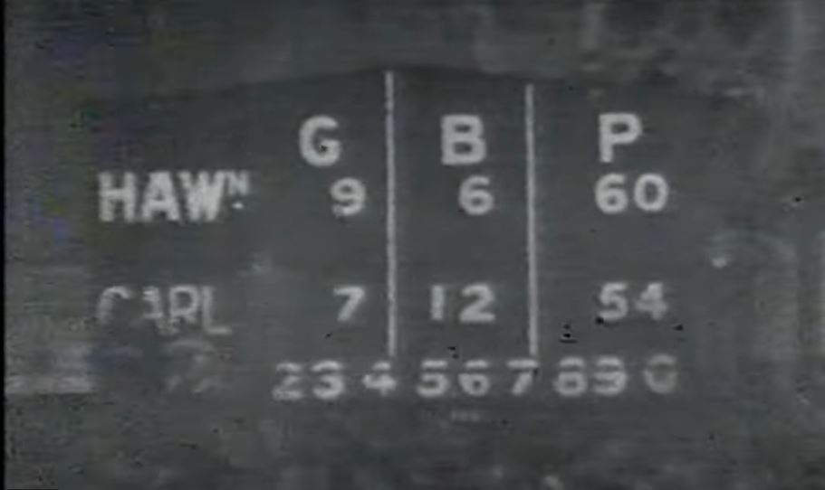 1963 Rnd 9 V Haw Scoreboard Ch9 Capture