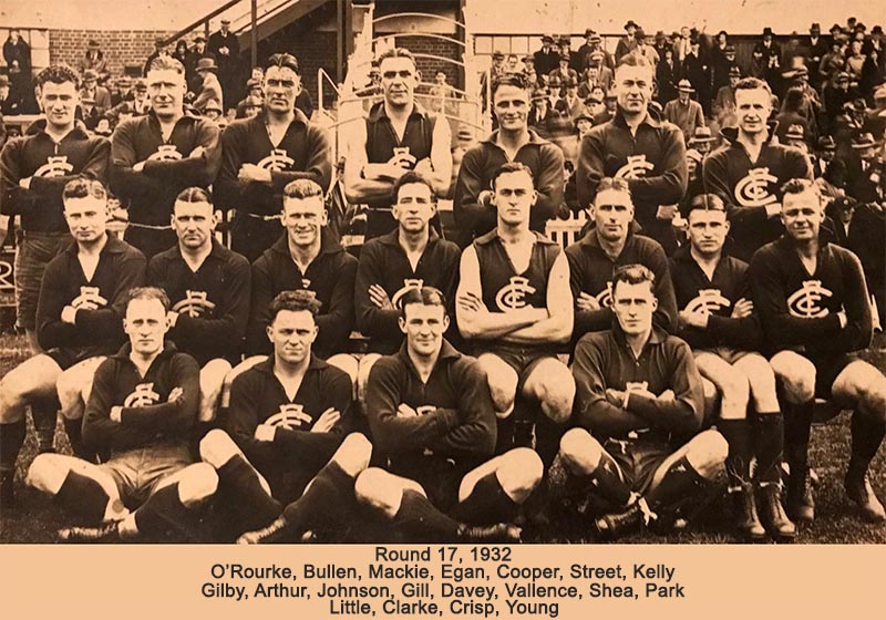 1932 Round 17 team vs Melbourne