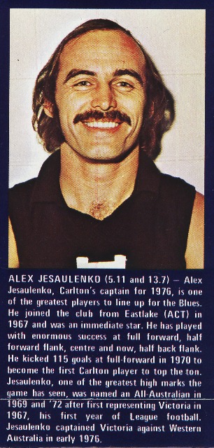 1976 - Alex Jesaulenko.