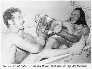 1972 GF - Walls, Doull & the Cup take a bath.