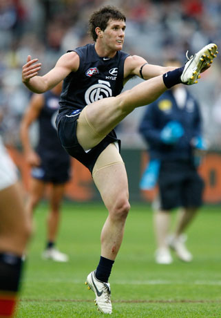 Steven Browne kicking his first goal in his debut match against Adelaide.